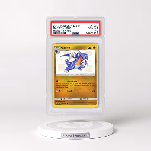 2019 Pokémon Sun & Moon Hidden Fates #SV39 Gabite - Holo (PSA 10 GEM MINT)