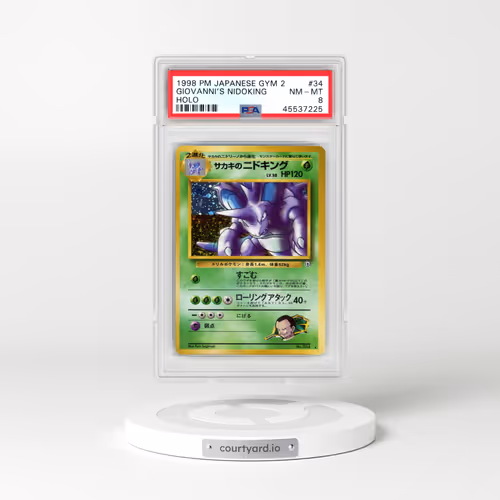 1999 Pokémon Gym 2 #34 Giovanni's Nidoking - Holo (PSA 8 NM-MT)