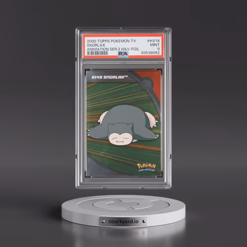 2000 Topps Pokémon TV Animation Series 3 Heroes & Villains #HV14 Snorlax - Foil (PSA 9 MINT)