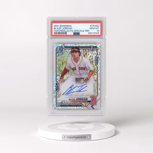 2021 Bowman Chrome Prospect Autographs #CPABJ Blaze Jordan - Speckle Refractor (PSA 10 GEM MINT)