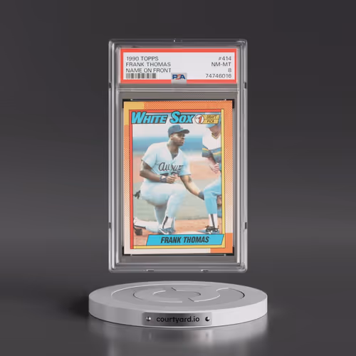 1990 Topps #414 Frank Thomas - Name on Front (PSA 8 NM-MT)