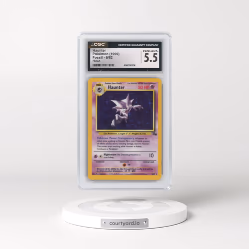 1999 Fossil #6/62 Haunter - Galaxy Star Holo (CGC 5.5 EX+)