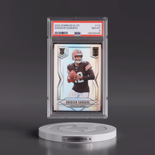 2025 Panini Donruss Elite #112 Shedeur Sanders (PSA 8 NM-MT)