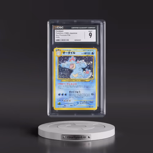 1999 Neo Premium File Feraligatr - No Rarity - Holo (CGC 9 MINT)