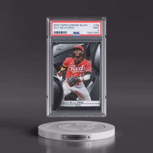 2025 Topps Chrome Black #100 Elly de La Cruz (PSA 9 MINT)