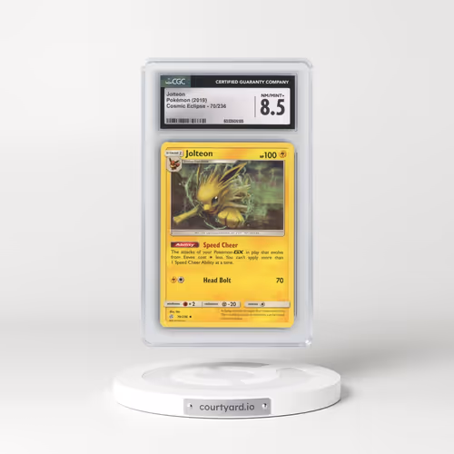 2019 Cosmic Eclipse #70/236 Jolteon (CGC 8.5 NM-MT+)