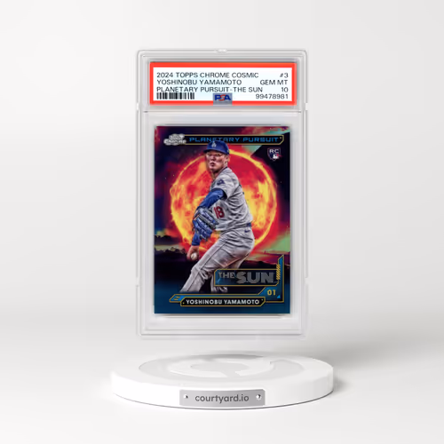 2024 Topps Chrome Cosmic Planetary Pursuit #3 Yoshinobu Yamamoto - The Sun (PSA 10 GEM MINT)