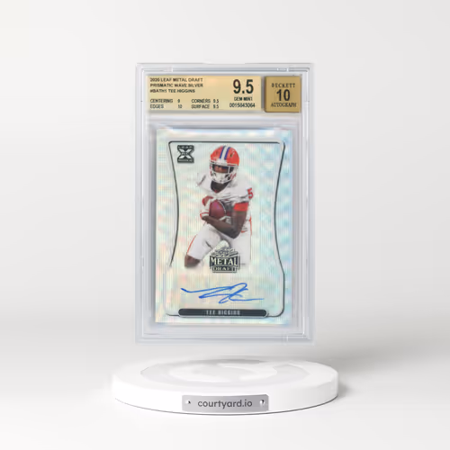 2020 Leaf Metal Draft Prismatic Wave Silver #BATH1 Tee Higgins (BGS 9.5 GEM MINT)