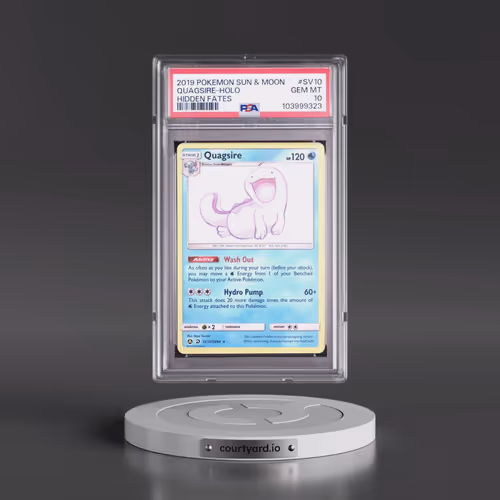 2019 Pokémon Sun & Moon Hidden Fates #SV10 Quagsire - Holo (PSA 10 GEM MINT)