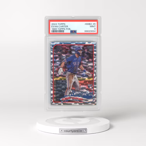 2024 Topps 1989 Topps Baseball #89B2-45 Evan Carter - Series 2-Foil (PSA 9 MINT)