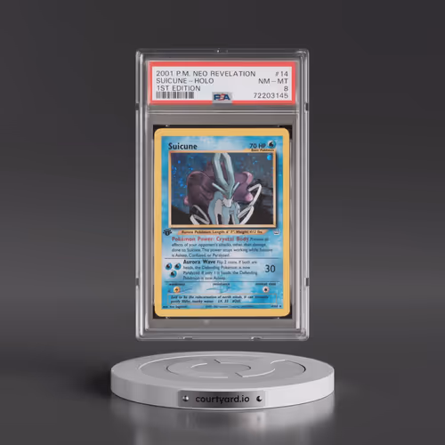 2001 Pokémon Neo Revelation #14 Suicune - 1st Edition Holo (PSA 8 NM-MT)
