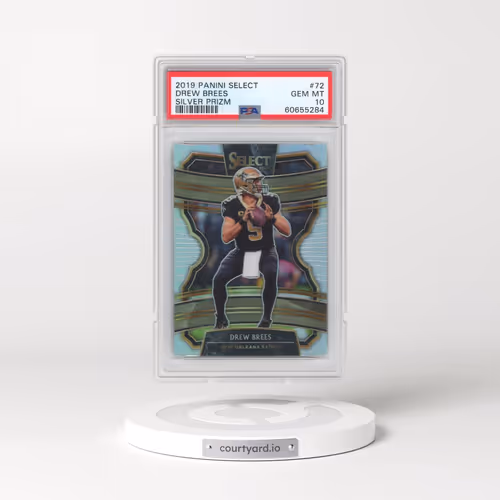 2019 Panini Select #72 Drew Brees - Silver Prizm (PSA 10 GEM MINT)
