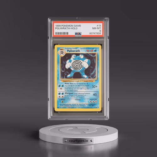1999 Pokémon Game #13 Poliwrath - Holo (PSA 8 NM-MT)
