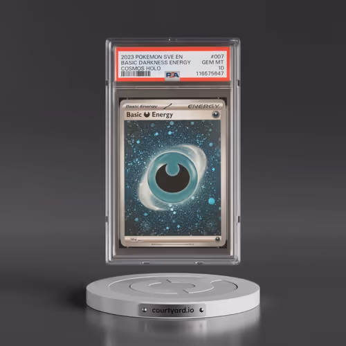 2023 Pokémon Sve EN-Basic Energies #007 Basic Darkness Energy - Cosmos Holo (PSA 10 GEM MINT)