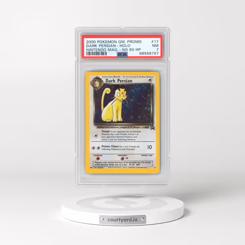 2000 Pokémon Game Promo #17 Dark Persian - Holo Nintendo Magazine-No 60 HP (PSA 7 NM)