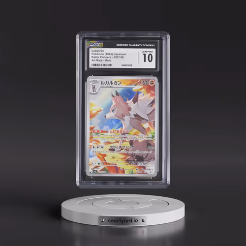 2025 Battle Partners - sv9 #107/100 Lycanroc - Art Rare Holo (CGC 10 GEM MINT)