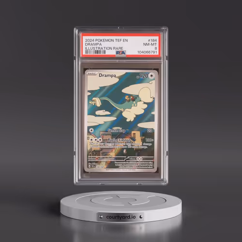 2024 Pokémon Tef EN-Temporal Forces #184 Drampa - Illustration Rare (PSA 8 NM-MT)