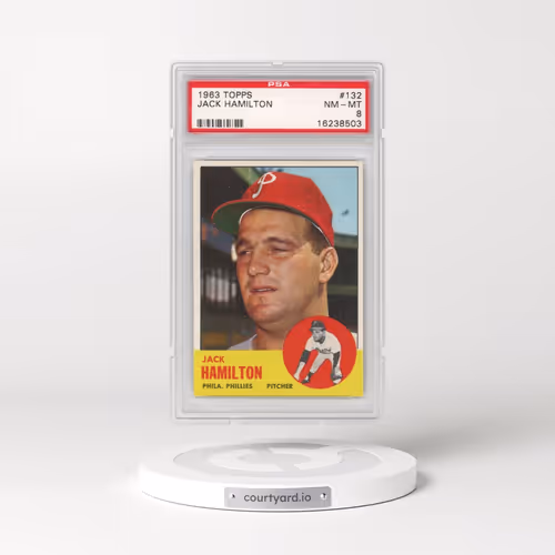 1963 Topps #132 Jack Hamilton (PSA 8 NM-MT)