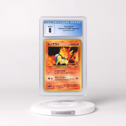 1999 Neo Premium File Cyndaquil - No Rarity (CGC 8 NM-MT)