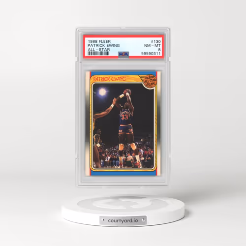 1988 Fleer #130 Patrick Ewing - All-Star (PSA 8 NM-MT)