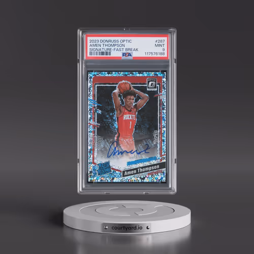 2023 Panini Donruss Optic #287 Amen Thompson - Signature-Fast Break (PSA 9 MINT)