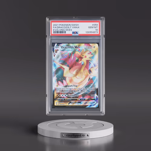 2021 Pokémon Sword & Shield Evolving Skies #059 Dracozolt Vmax - Full Art (PSA 10 GEM MINT)
