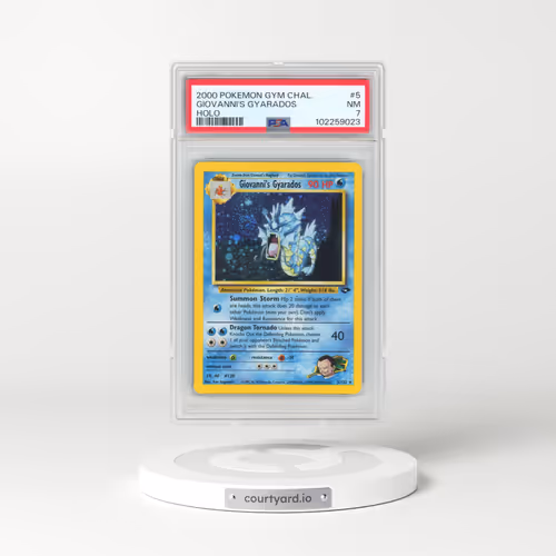 2000 Pokémon Gym Challenge #5 Giovanni's Gyarados - Holo (PSA 7 NM)