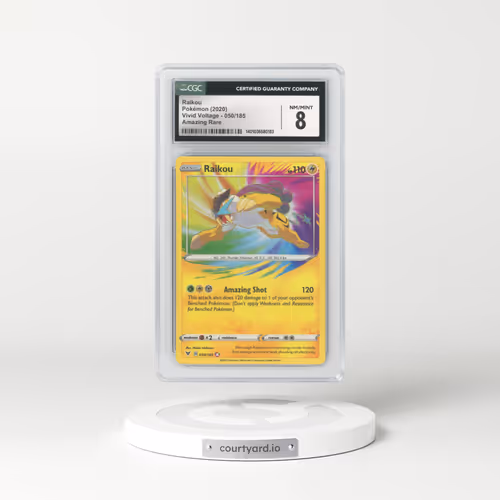 2020 Vivid Voltage #050/185 Raikou - Amazing Rare (CGC 8 NM-MT)