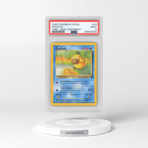 1999 Pokémon Fossil #53 Psyduck - 1999-2000 Copyright (PSA 9 MINT)