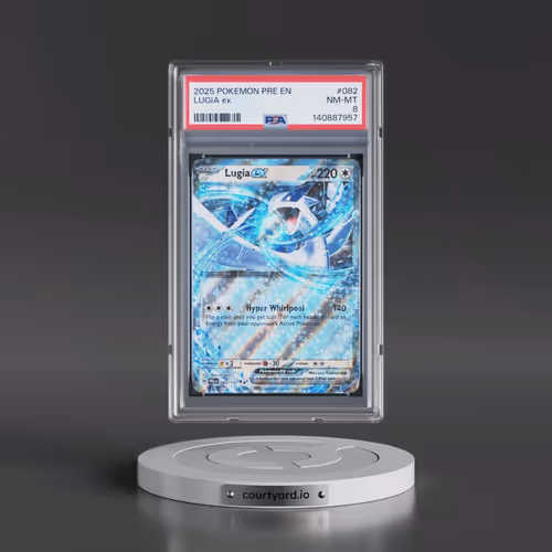 2025 Pokémon Pre EN-Prismatic Evolutions #082 Lugia EX - Holo (PSA 8 NM-MT)