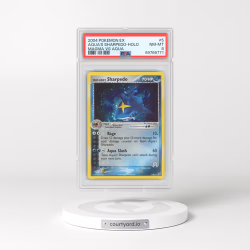 2004 Pokémon EX Team Magma VS Team Aqua #5 Team Aqua's Sharpedo - Holo (PSA 8 NM-MT)