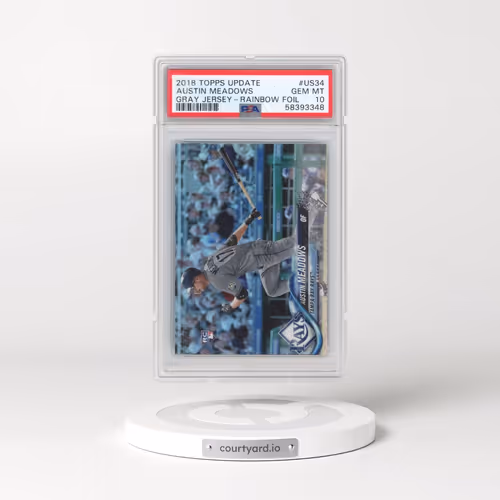 2018 Topps Update #US34 Austin Meadows - Gray Jersey-Rainbow Foil (PSA 10 GEM MINT)