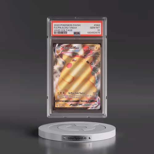 2020 Pokémon Sword & Shield Vivid Voltage #044 Pikachu Vmax - Full Art (PSA 10 GEM MINT)