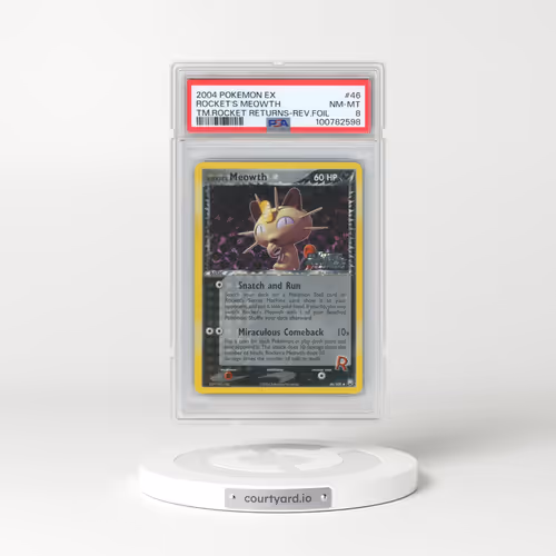 2004 Pokémon EX Team Rocket Returns #46 Rocket's Meowth - Reverse Foil (PSA 8 NM-MT)