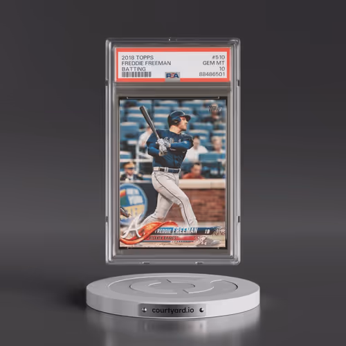 2018 Topps #510 Freddie Freeman - Batting (PSA 10 GEM MINT)