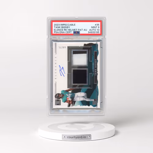 2023 Panini Impeccable Elegance Rookie Helmet and Patch Autographs #35 Tank Bigsby (PSA 9 MINT)