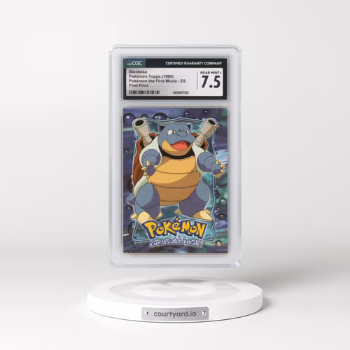 1999 Pokémon the First Movie #E9 Blastoise - First Print (Blue Topps Logo) (CGC 7.5 NM+)