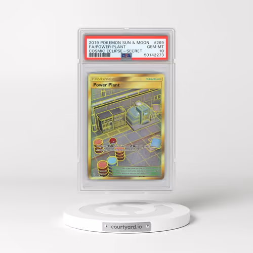 2019 Pokémon Sun & Moon Cosmic Eclipse #269 Power Plant - Full Art Secret (PSA 10 GEM MINT)
