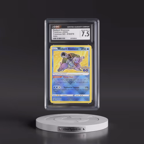 2022 Pokémon GO #018/078 Radiant Blastoise - Holo (CGC 7.5 NM+)