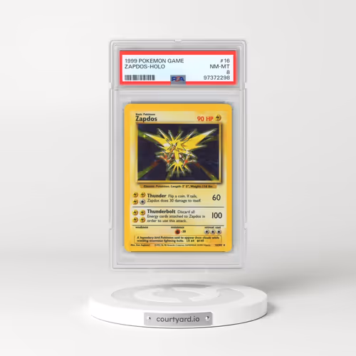1999 Pokémon Game #16 Zapdos - Holo (PSA 8 NM-MT)