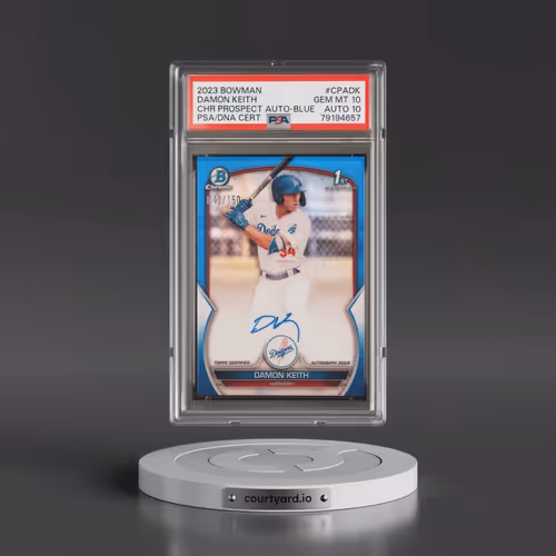 2023 Bowman Chrome Prospect Autographs #CPADK Damon Keith - Blue (PSA 10 GEM MINT)