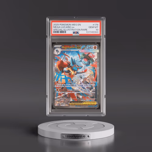 2025 Pokémon Meg EN-Mega Evolution #179 Mega Lucario EX - Holo Special Illustration Rare (PSA 10 GEM