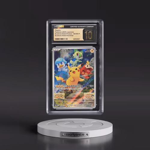 2022 Scarlet & Violet Promos #001/SV-P Pikachu - Scarlet & Violet Pre-Order (Holo) (CGC 10 PRIST