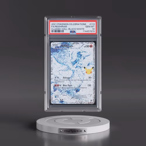 2021 Pokémon Celebrations Classic Collection #113 Reshiram - Full Art (PSA 10 GEM MINT)