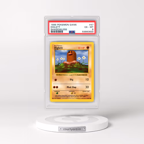 1999 Pokémon Game #47 Diglett - Shadowless (PSA 6 EX-MT)