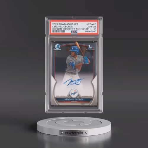 2023 Bowman Draft Chrome Prospect Autograph #CDAKG Kendall George (PSA 10 GEM MINT)