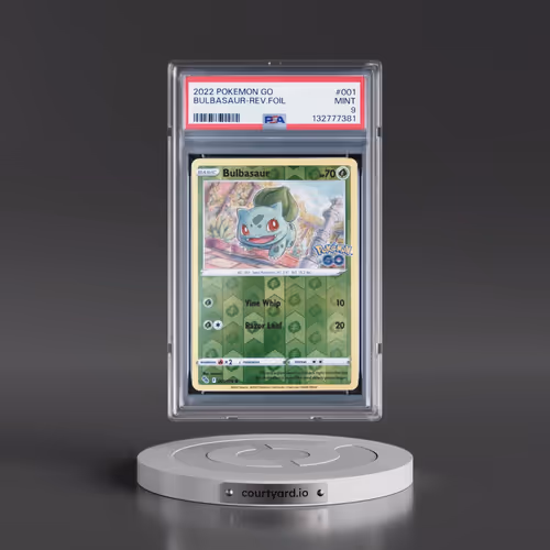 2022 Pokémon Go #001 Bulbasaur - Reverse Foil (PSA 9 MINT)