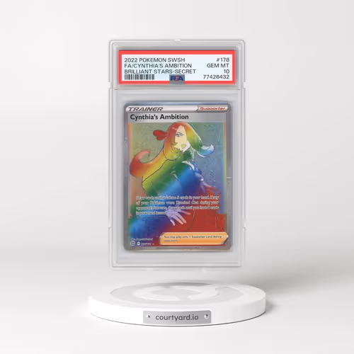 2022 Pokémon Sword & Shield Brilliant Stars #178 Cynthia's Ambition - Full Art Secret (PSA 10 GEM MINT)