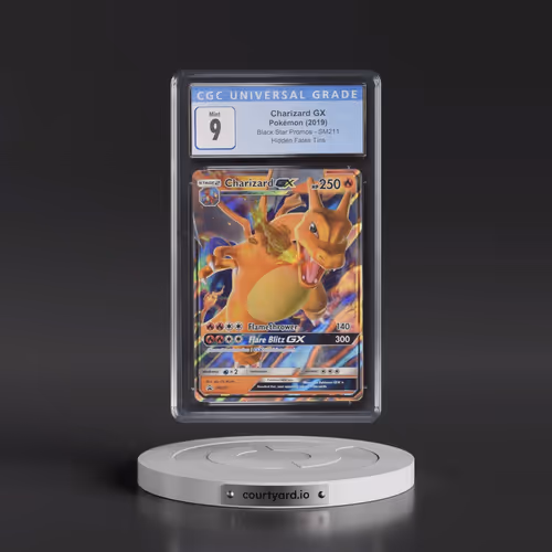 2016 Black Star Promos - Sun & Moon #SM211 Charizard GX - Hidden Fates Tin (Holo) (CGC 9 MINT)