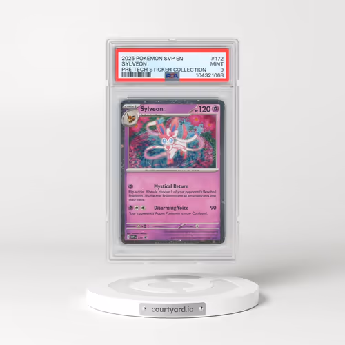 2025 Pokémon Svp EN-SV Black Star Promo #172 Sylveon - Prismatic Evolutions Tech Sticker Collection (PSA 9 MINT)